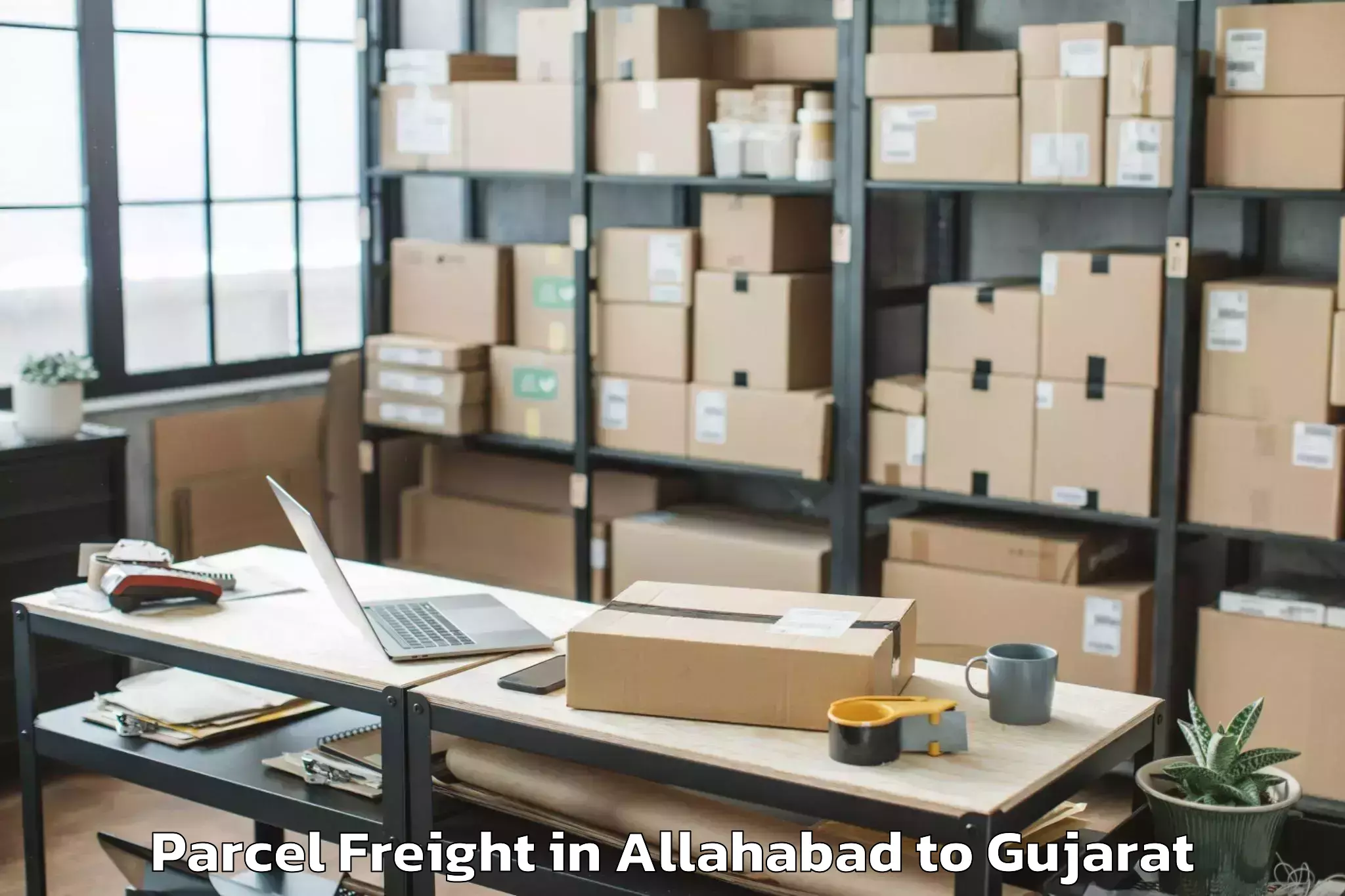 Quality Allahabad to Khambhalia Parcel Freight